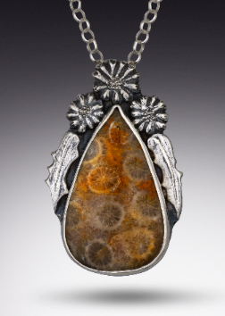 Tracy Hibsman - Flowers of the Field Fossilized Coral Necklace